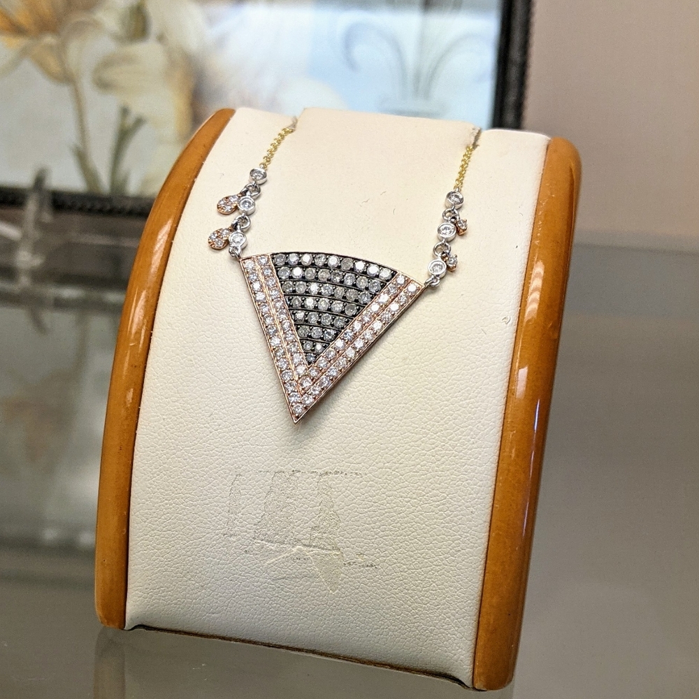 MeiraT Diamond Triangle necklace - Picture 5 of 13